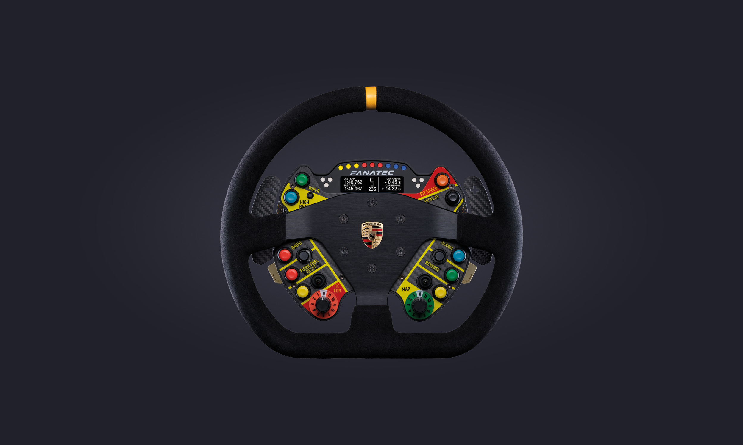 Podium Steering Wheel Porsche 911 GT3 R Suede | Fanatec